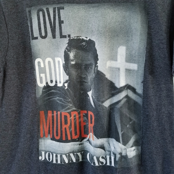 Zion Rootswear Johnny Cash gray graphic t-shirt M - Picture 3 of 4